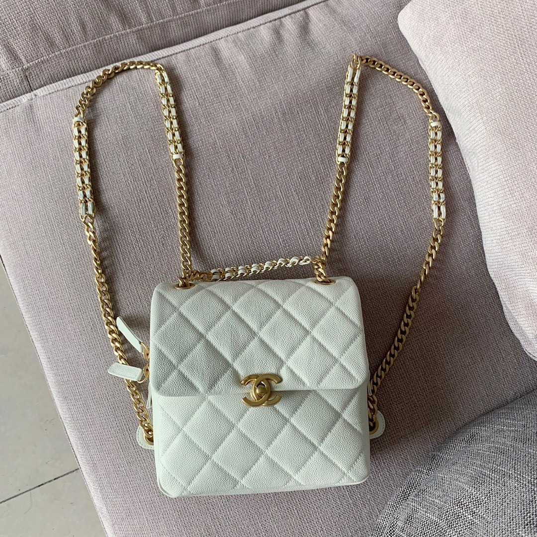 CHANEL ADO BACKPACK IN WHITE