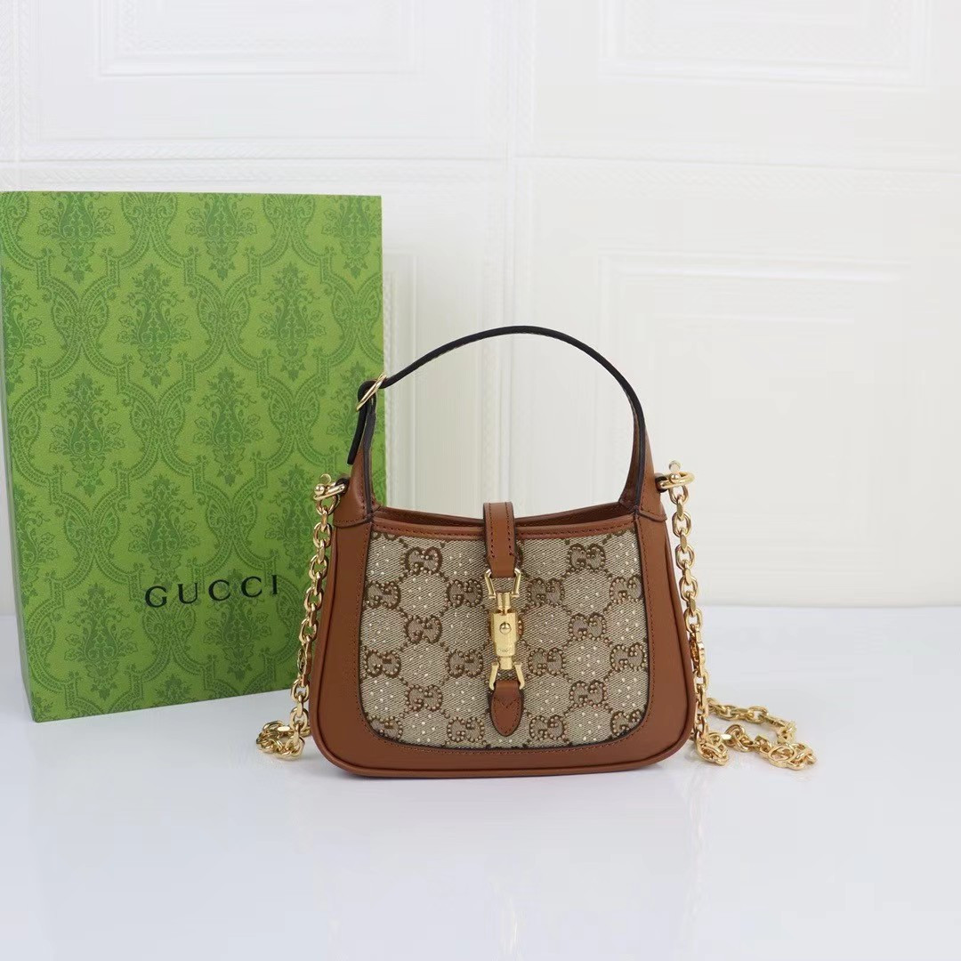 GUCCI JACKIE 1961 MINI GG SHOULDER BAG 19 x 13 x 3CM