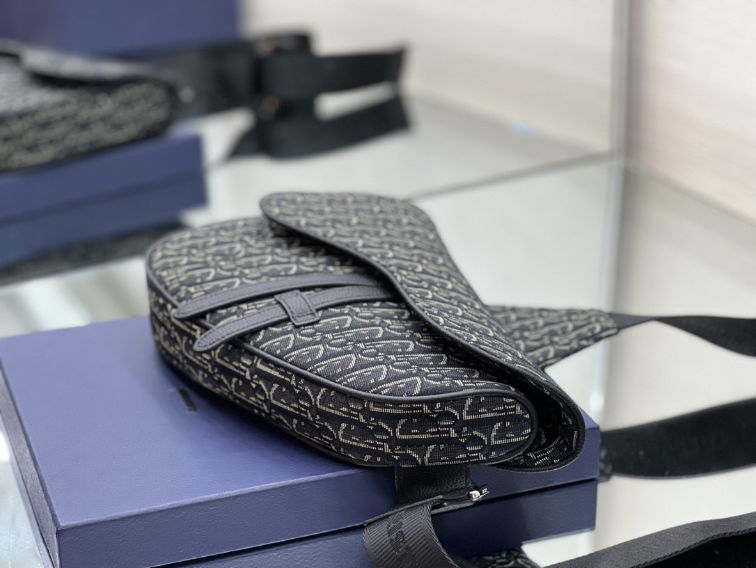 Christian Dior Saddle Crossbody Bag Oblique Canvas 26 x 19 x 4.5 cm