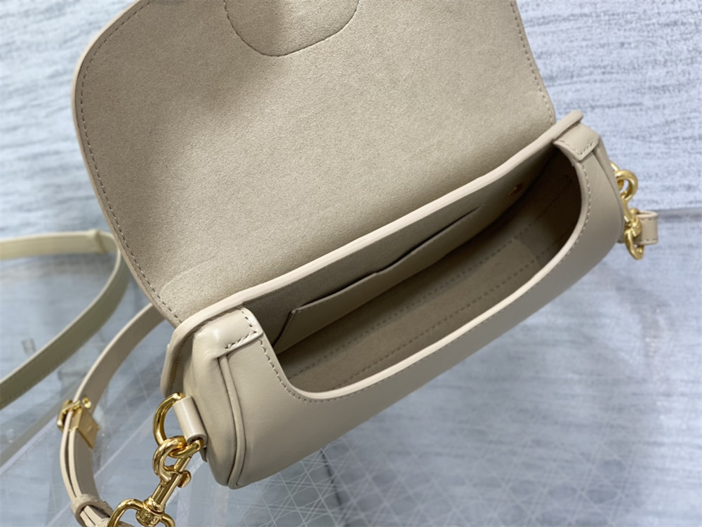 DIOR BOBBY EAST-WEST BAG Sand-Colored Box Calfskin