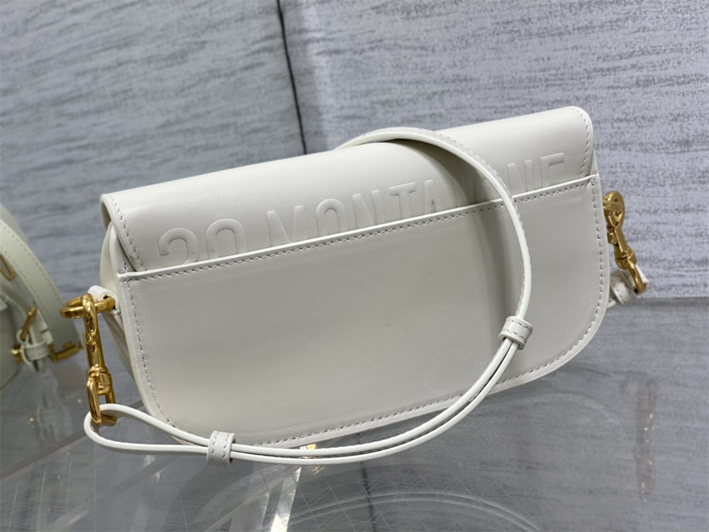 DIOR BOBBY EAST-WEST BAG Latte Box Calfskin white