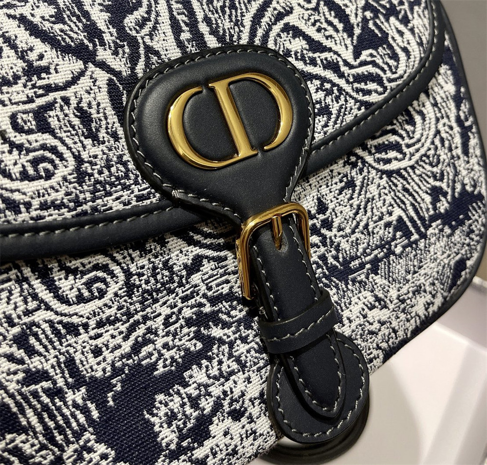 MEDIUM DIOR BOBBY BAG white black Dior Oblique Jacquard