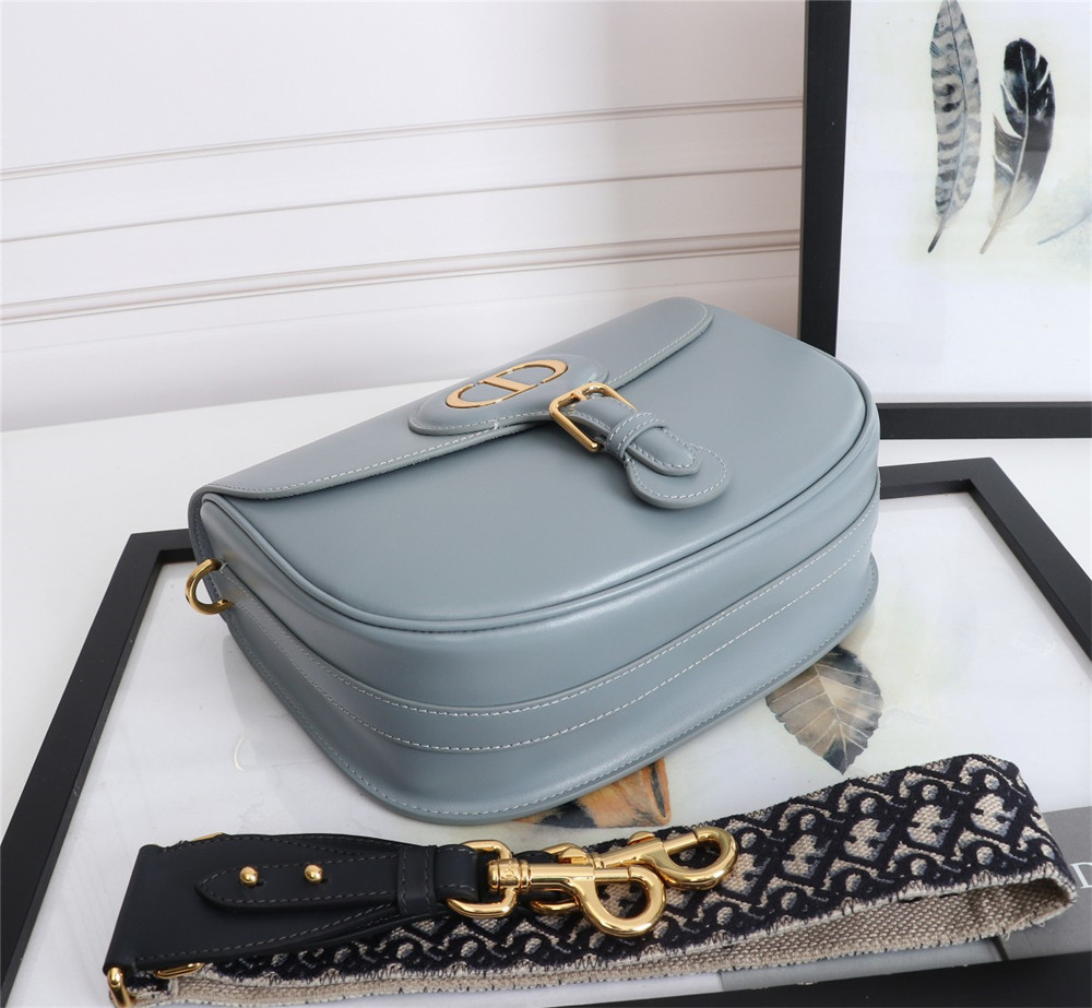 LARGE DIOR BOBBY BAG Light Blue Box Calfskin