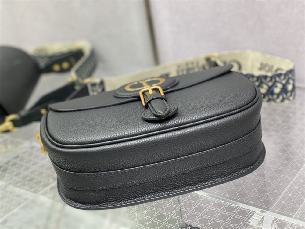 LARGE DIOR BOBBY BAG Black Grained Calfskin