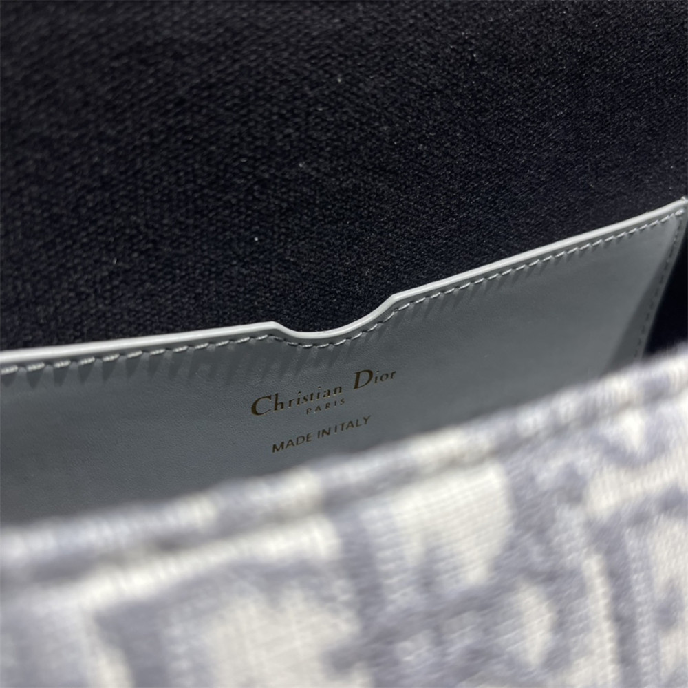 LARGE DIOR BOBBY BAG Grey Dior Oblique Jacquard