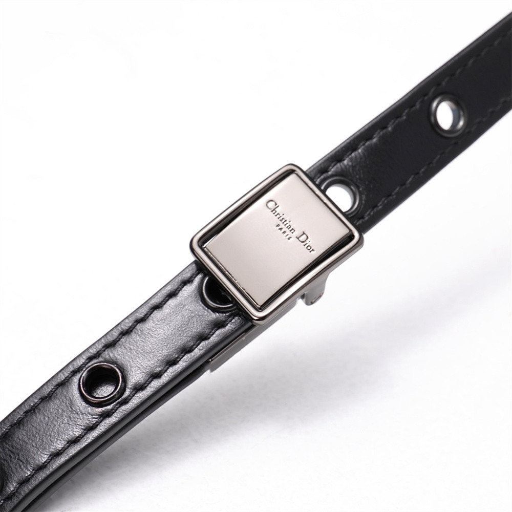 LARGE DIOR CARO BAG Black Supple Cannage Calfskin With Silver Hardware 29 x 18 x 10 cm