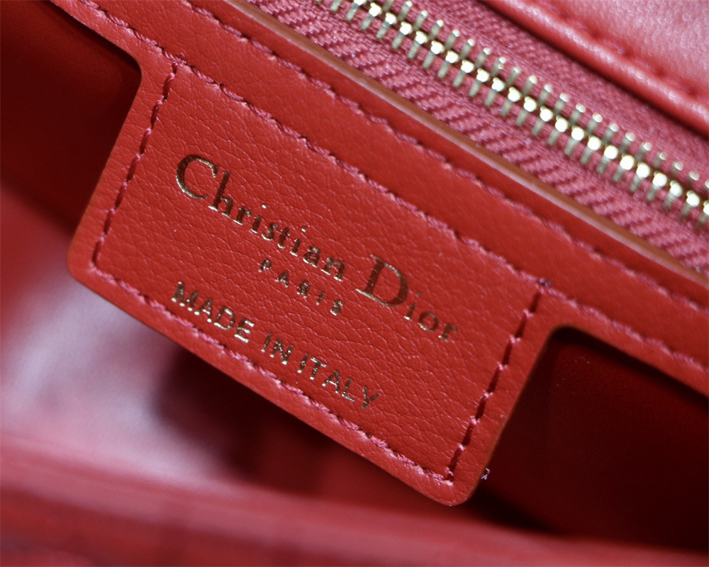 SMALL DIOR CARO BAG amour red 20 x 12 x 7 cm