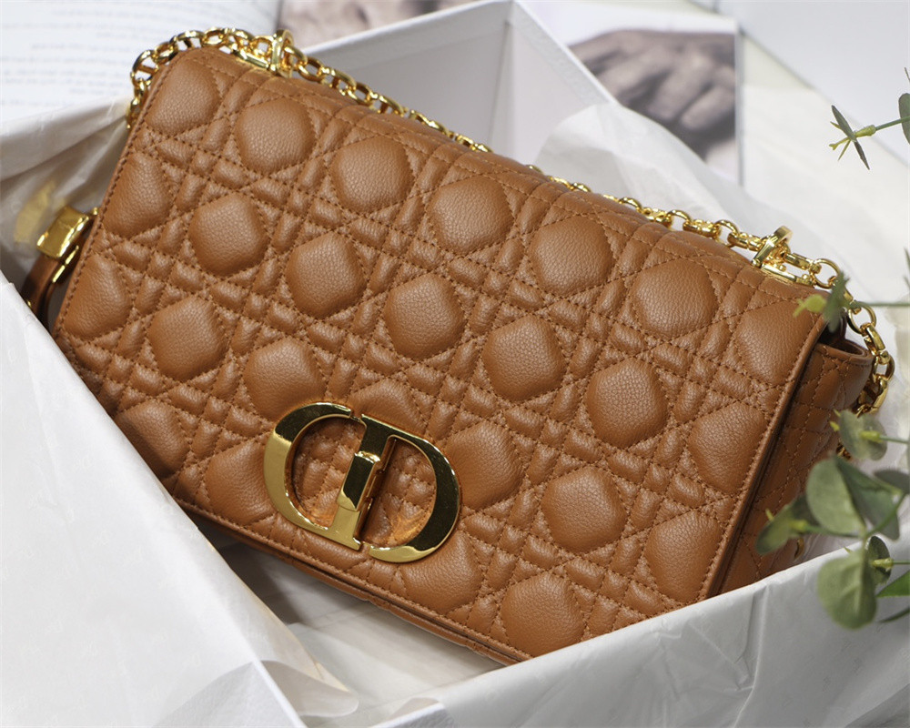 MEDIUM DIOR CARO BAG Caramel Supple Cannage Calfskin 25.5 x 15.5 x 8 cm