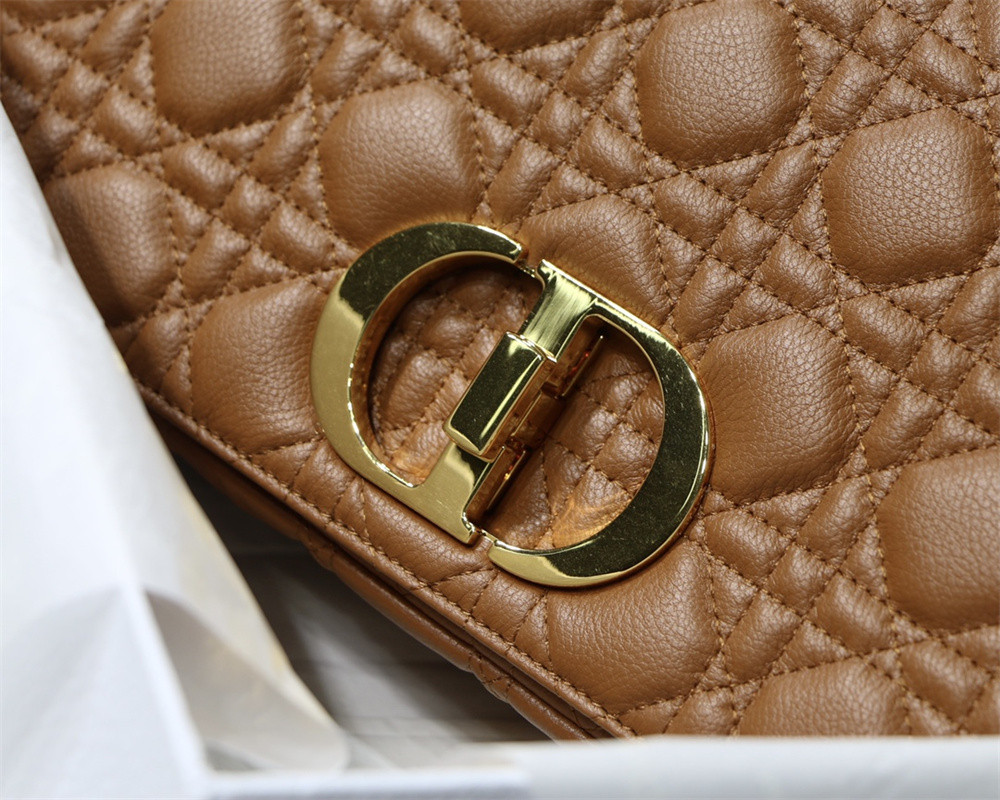 MEDIUM DIOR CARO BAG Caramel Supple Cannage Calfskin 25.5 x 15.5 x 8 cm
