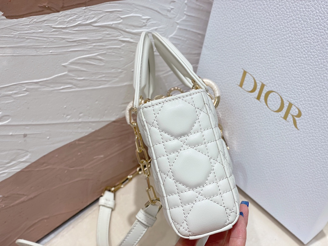 DIOR SMALL LADY D-JOY BAG Latte