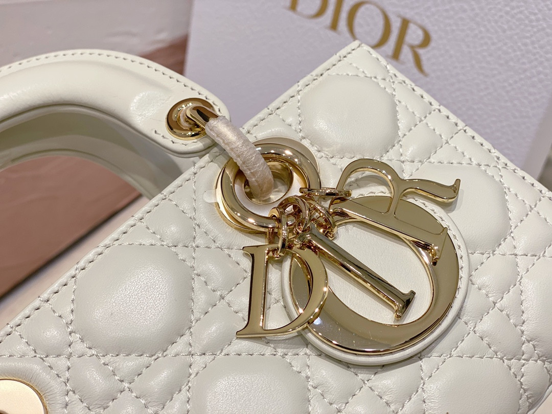 DIOR SMALL LADY D-JOY BAG Latte