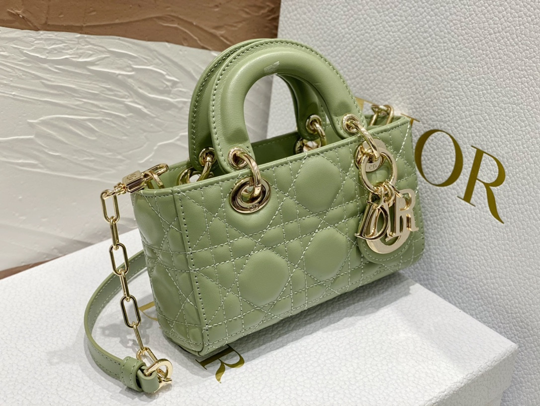 DIOR MINI LADY D-JOY BAG GREEN