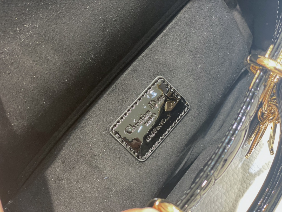 DIOR SMALL LADY D-JOY BAG Black Patent