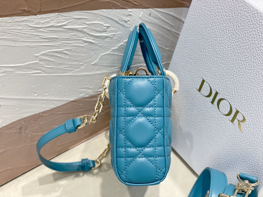 DIOR SMALL LADY D-JOY BAG BLUE