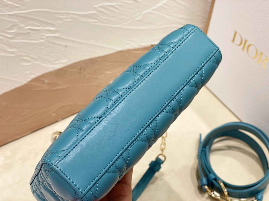 DIOR SMALL LADY D-JOY BAG BLUE