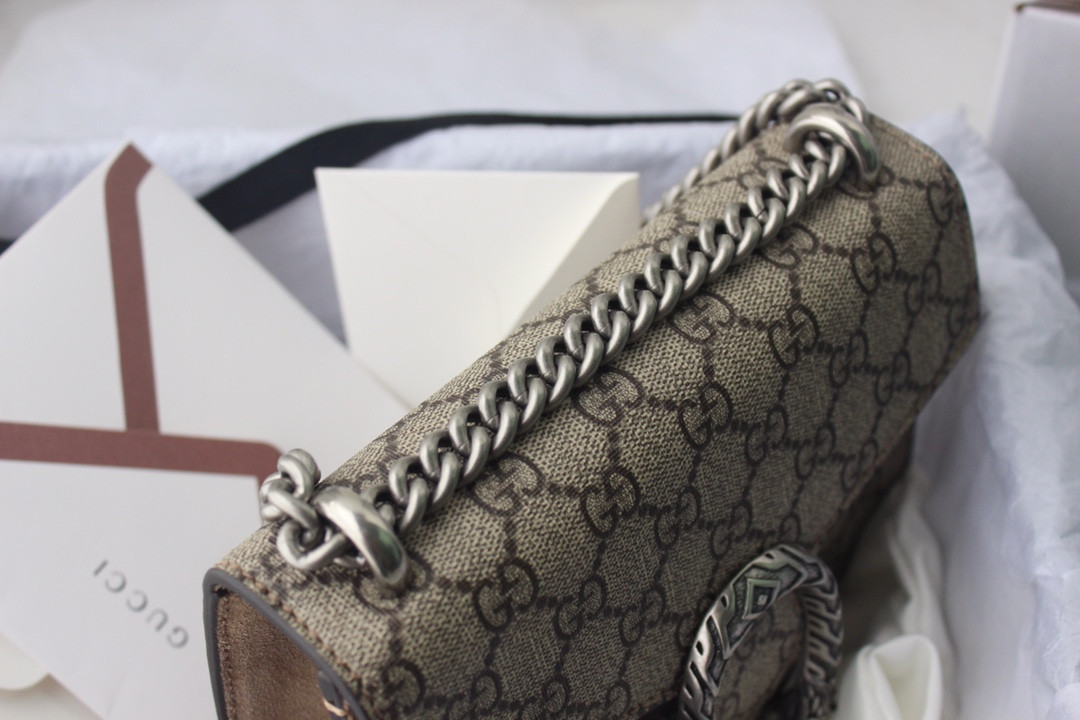 GUCCI DIONYSUS GG SUPREME MINI BAG 8"Wx5"Hx2.3"D