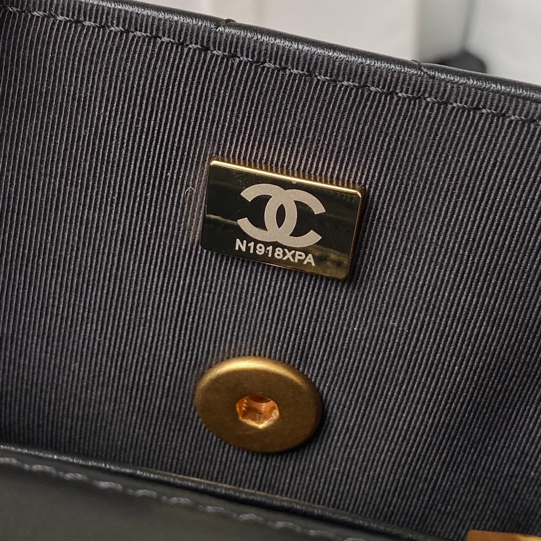 CHANEL MINI FLAP BAG BLACK 5.3 × 6.6 × 3.1 in