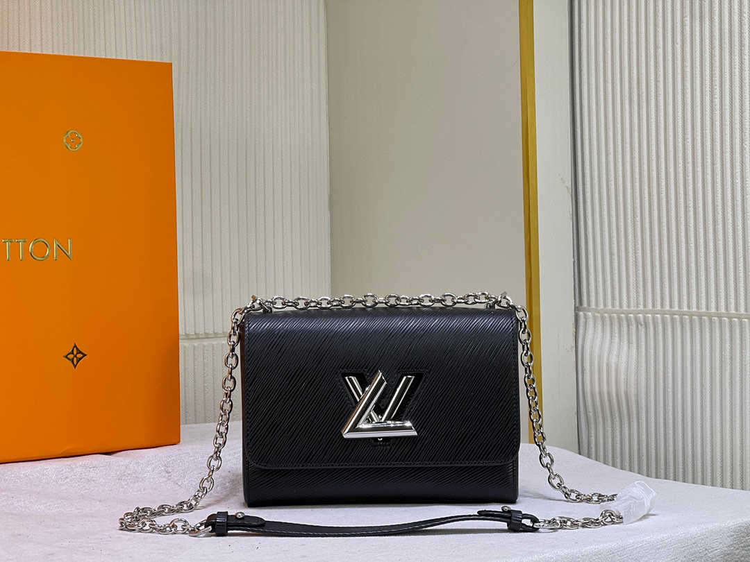 LOUIS VUITTON Twist MM Black 9.1 x 6.7 x 3.7 inches