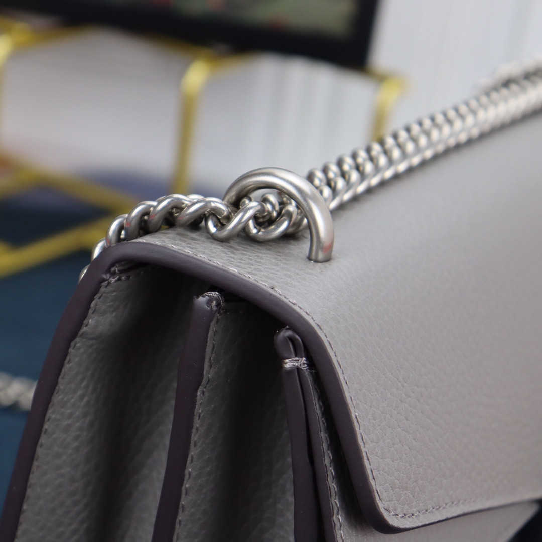 GUCCI DIONYSUS SMALL SHOULDER BAG GRAY 28x18x9cm