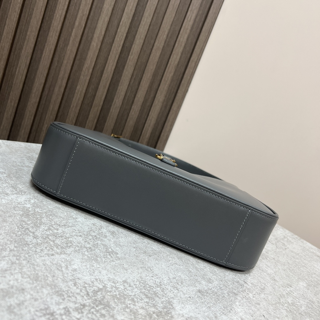 YSL LE 5 À 7 IN SMOOTH LEATHER GRAY 9 X 6.3 X 2.5 INCHES