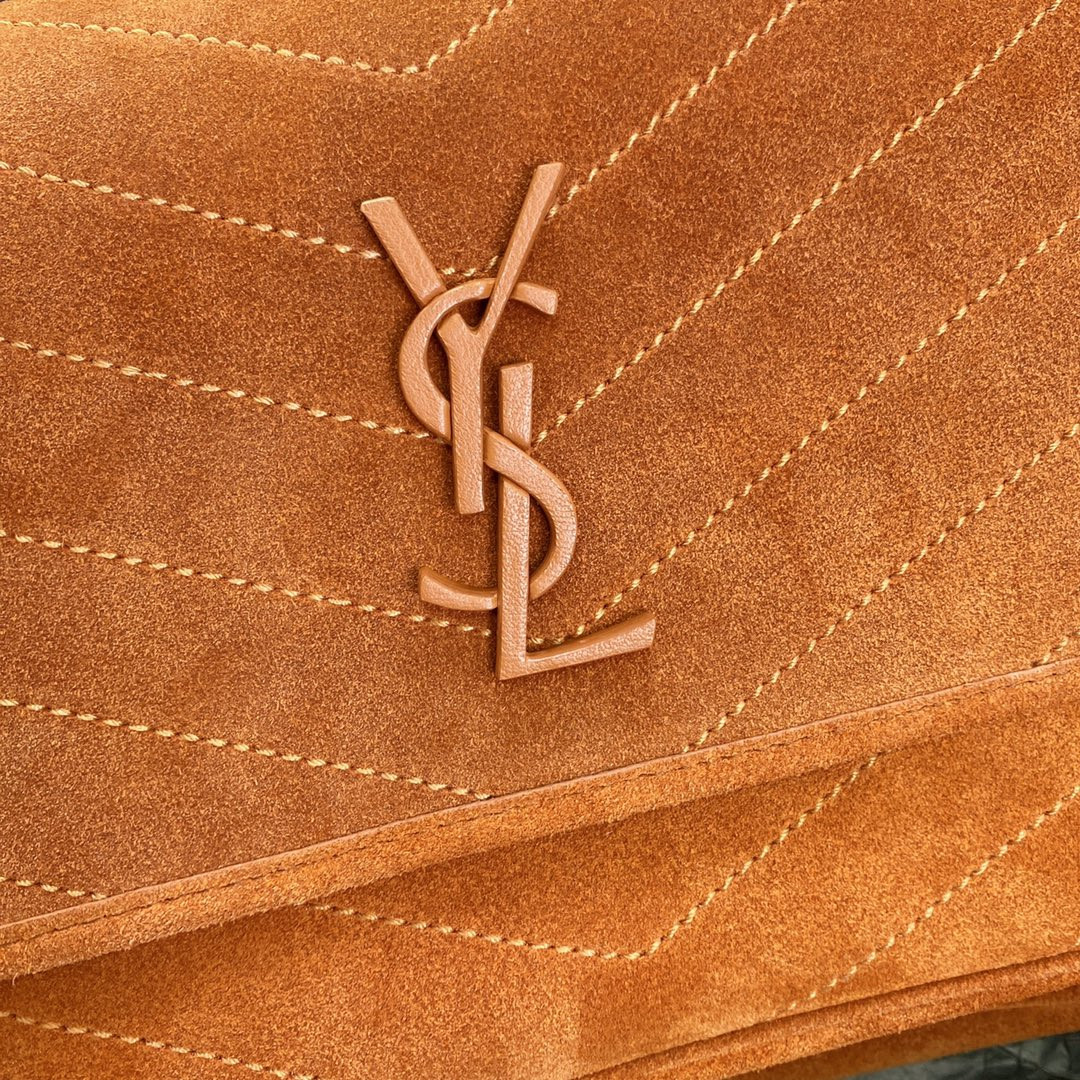 YSL NIKI MEDIUM IN SUEDE ORANGE 11 X 7.8 X 3.3 INCHES