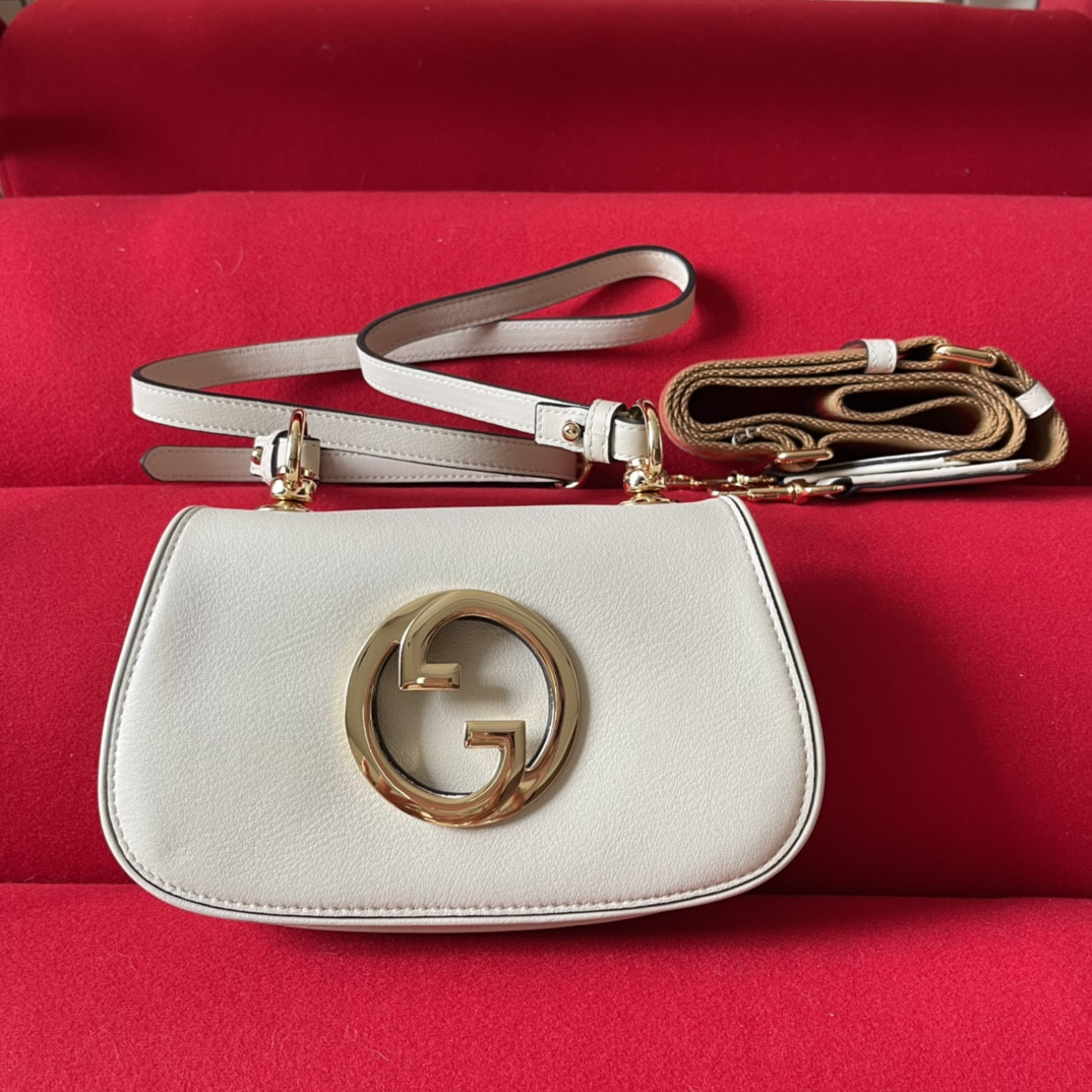 GUCCI BLONDIE MINI BAG WHITE 8.7"W x 5.1"H x 2.2"D