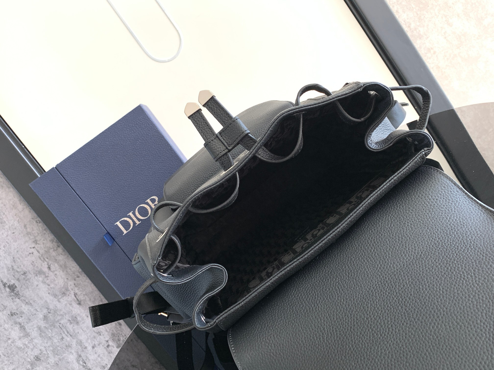 Dior Saddle Backpack 10.5 x 16 x 5.5 inches