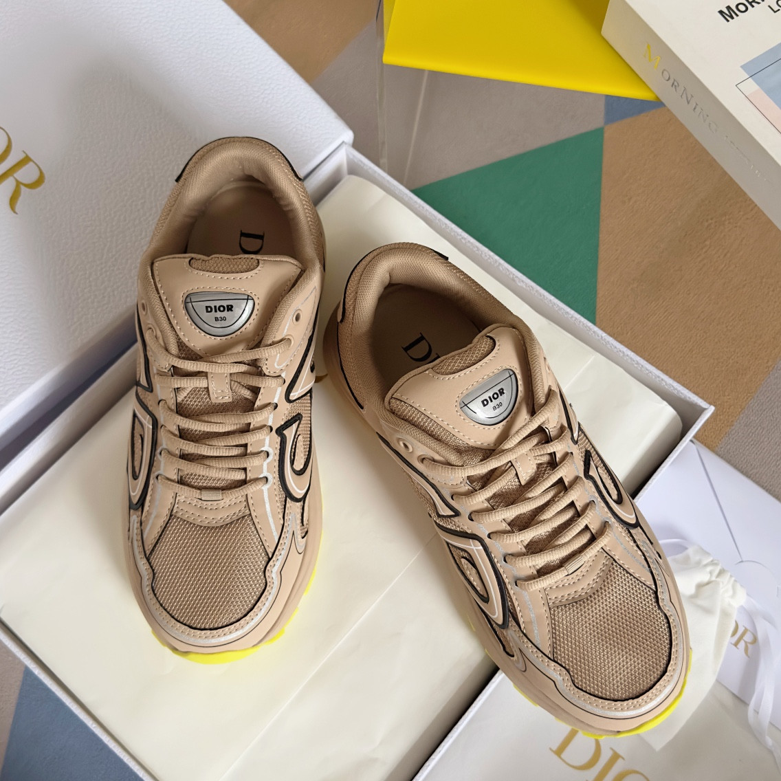 UA DIOR B30 Sneaker Beige Mesh and Technical Fabric