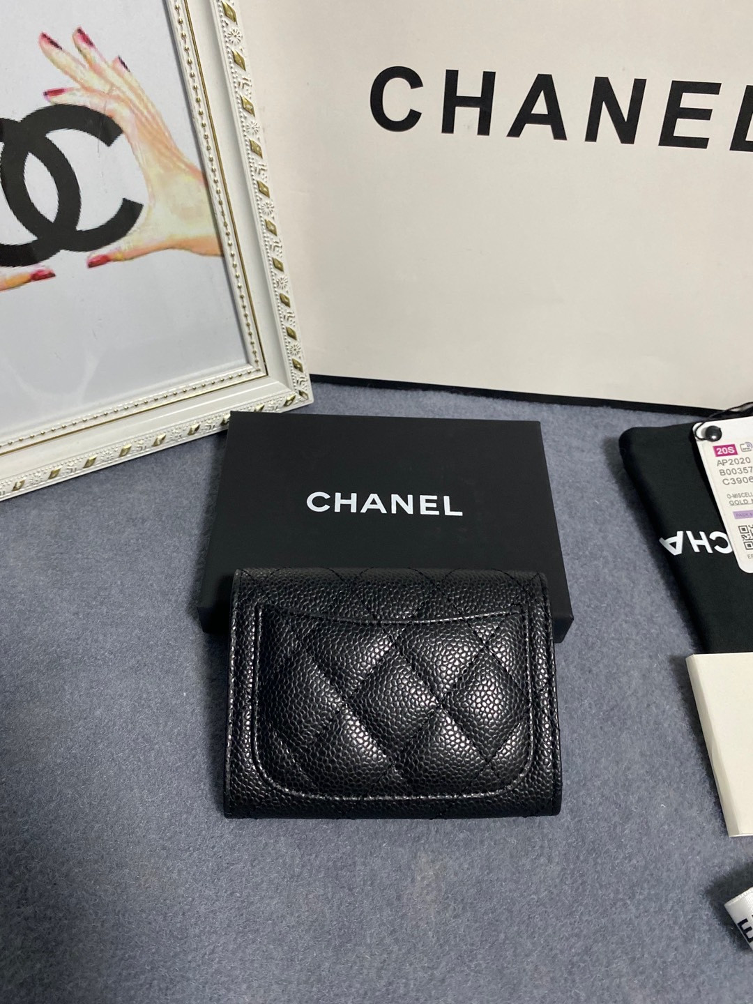 CHANEL FLAP WALLET 12 x 8.5cm
