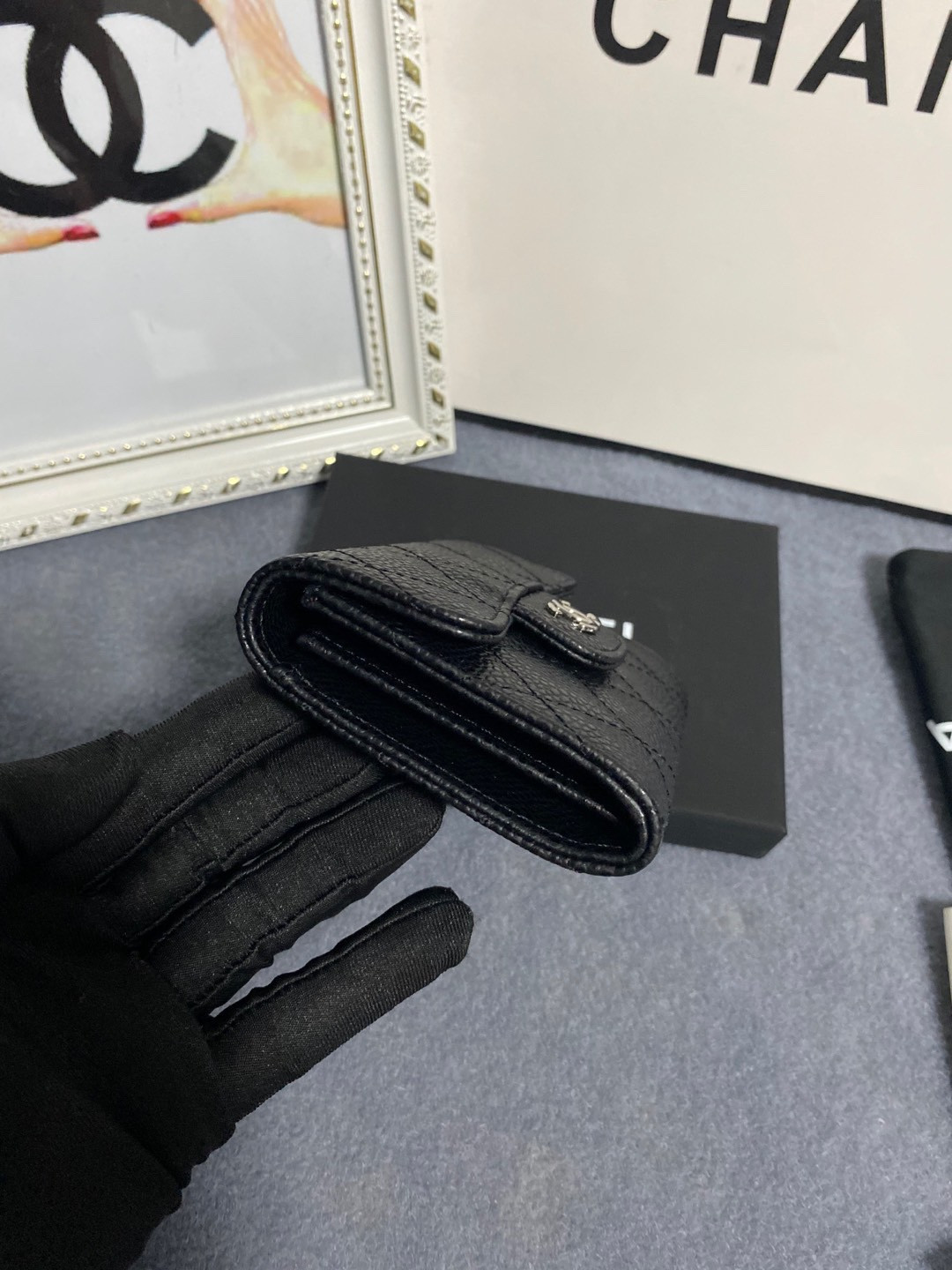 CHANEL FLAP WALLET 12 x 8.5cm