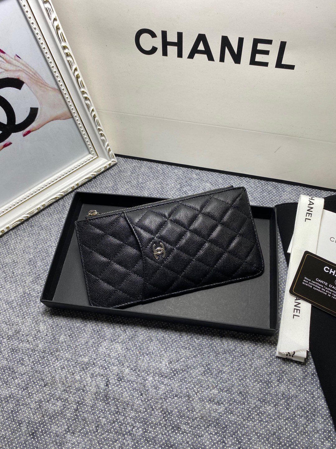 CHANEL LONG ZIPPED WALLET 19-11cm