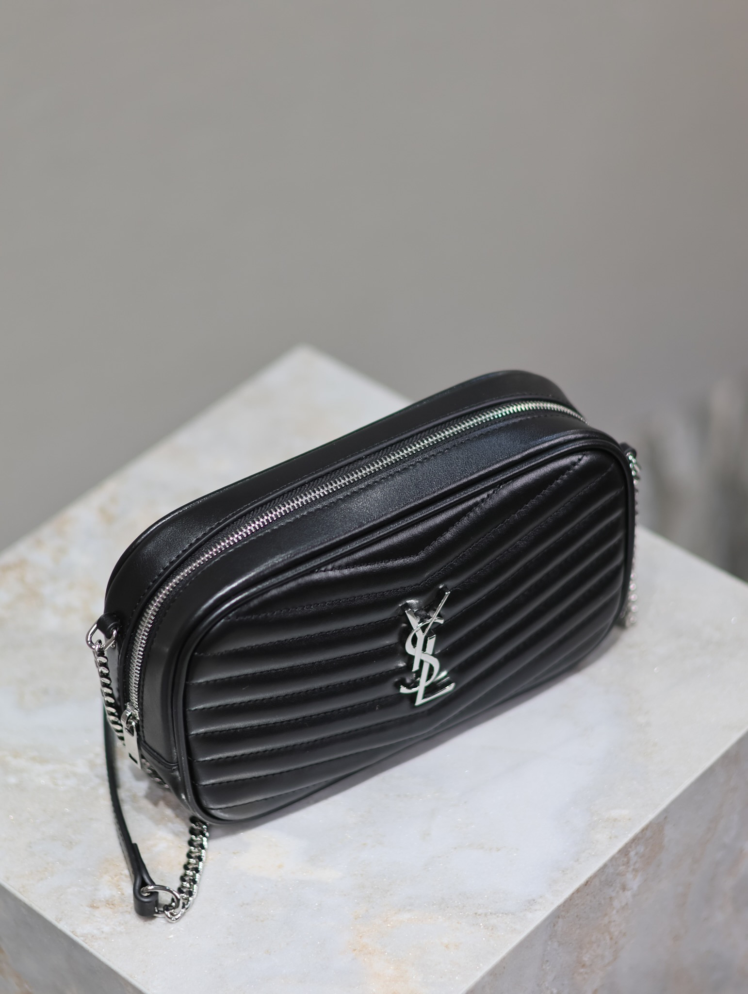 YSL MINI LOU IN QUILTED LEATHER 7.5 X 4.1 X 2 INCHES