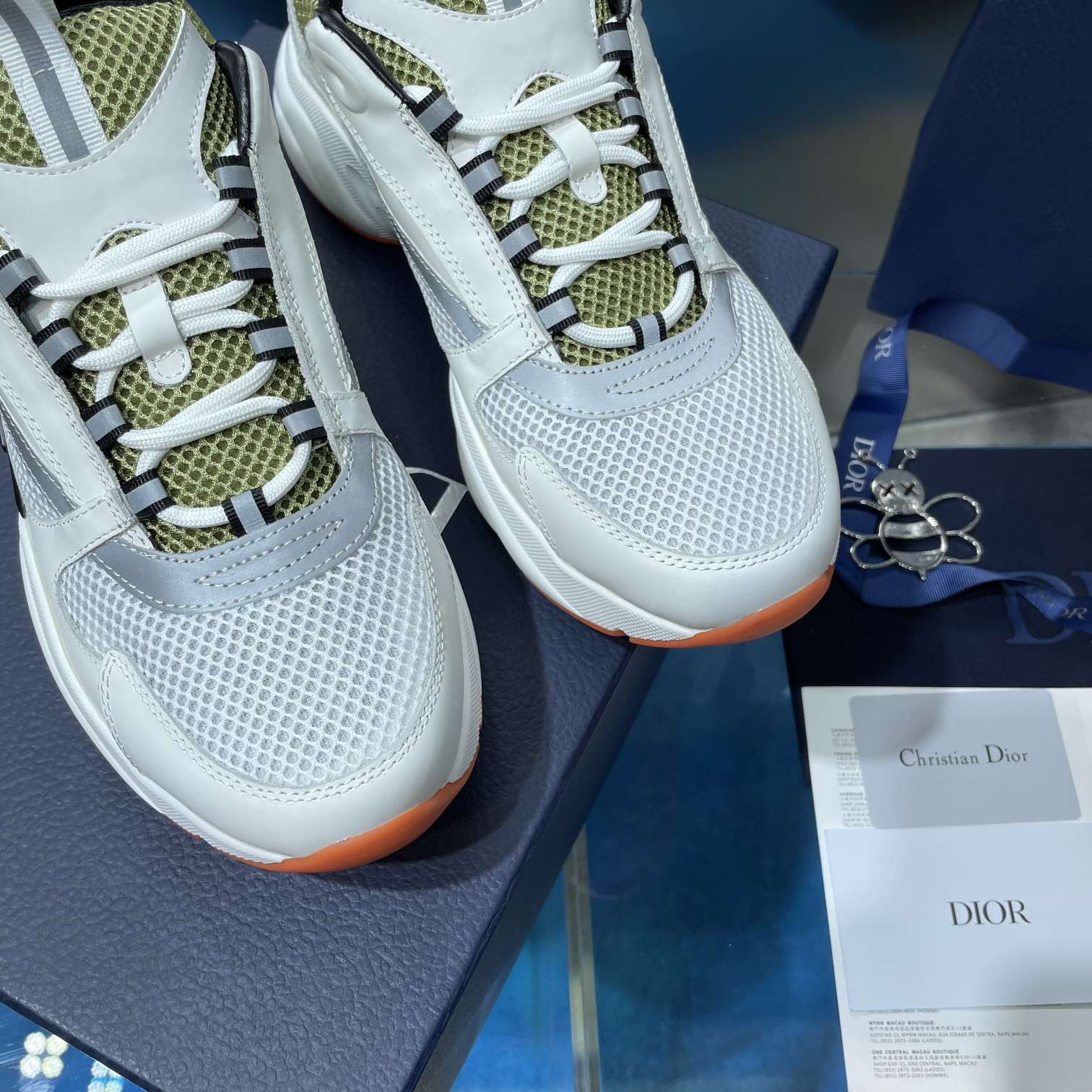 UA Dior B22 white and green Sneaker