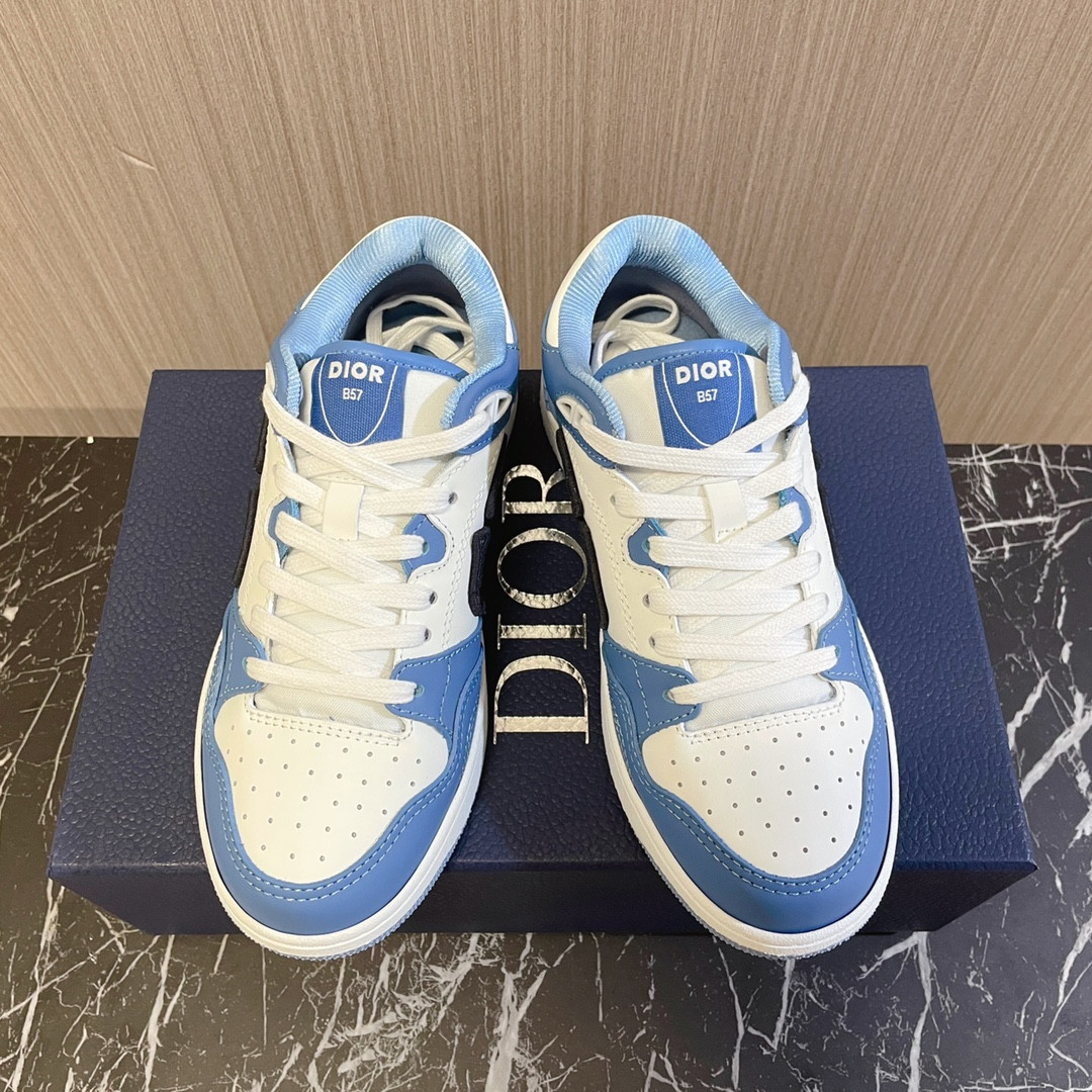 UA DIOR B57 Low-Top Sneaker Light Blue and White