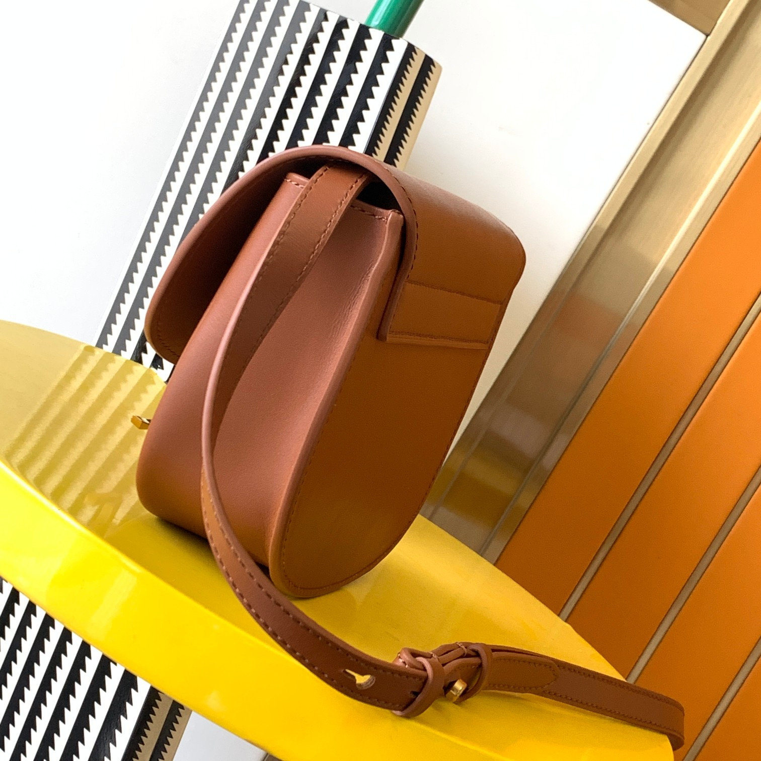 YSL KAIA SMALL SATCHEL IN SMOOTH LEATHER 7.2 X 6.1 X 2.1 INCHES