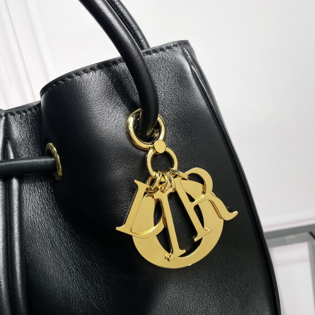 Medium Dior Nolita Bag  Black Calfskin 11 x 10 x 2 inches