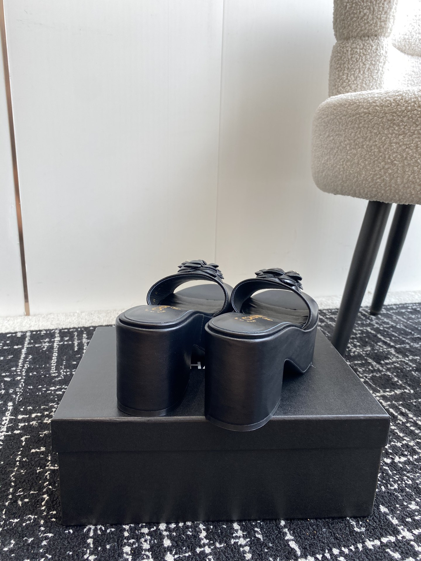 UA CHANEL MULES Platform Heels