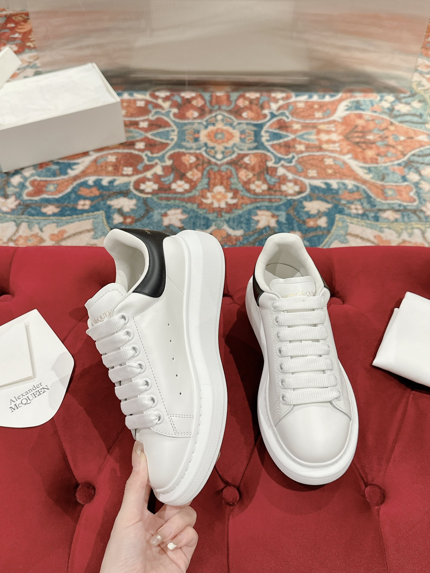 UA Alexander McQueen Oversized  White Black