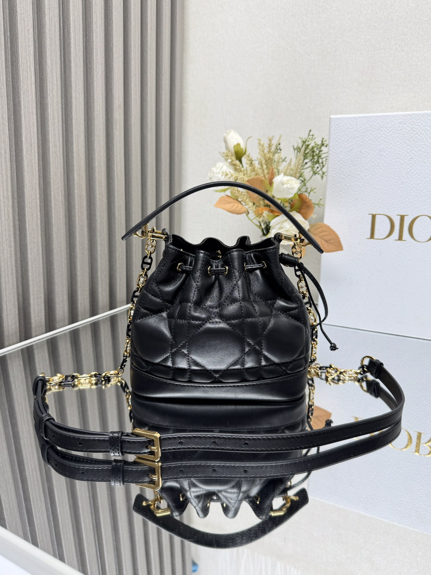 Small Dior Jolie Bucket Bag 17 x 16 x 10.5 cm