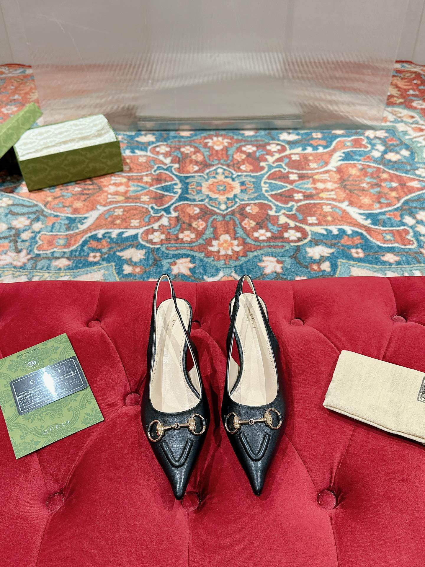 UA GUCCI HORSEBIT SLINGBACK PUMP LOW HEEL