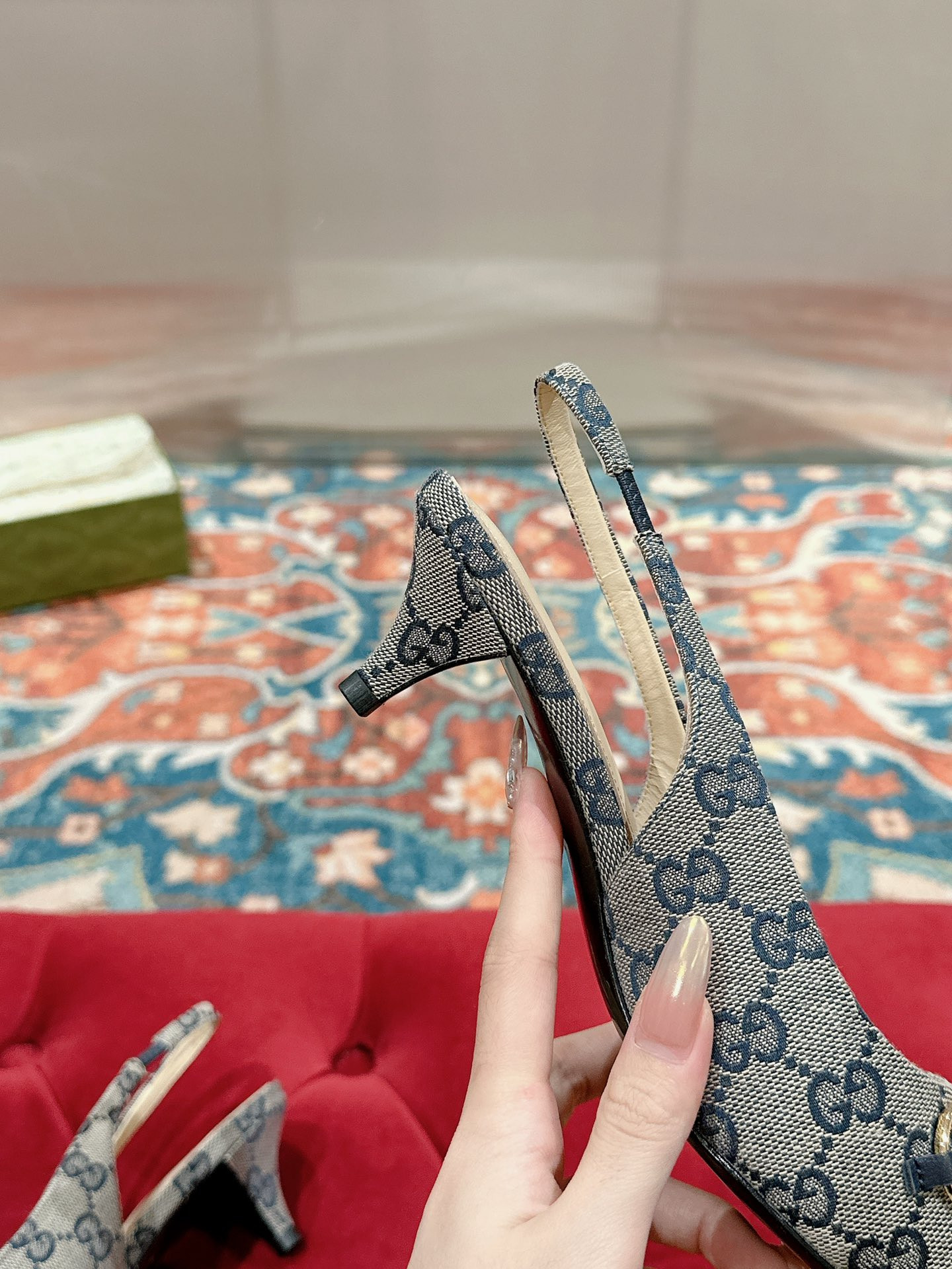 UA GUCCI HORSEBIT SLINGBACK PUMP LOW HEEL