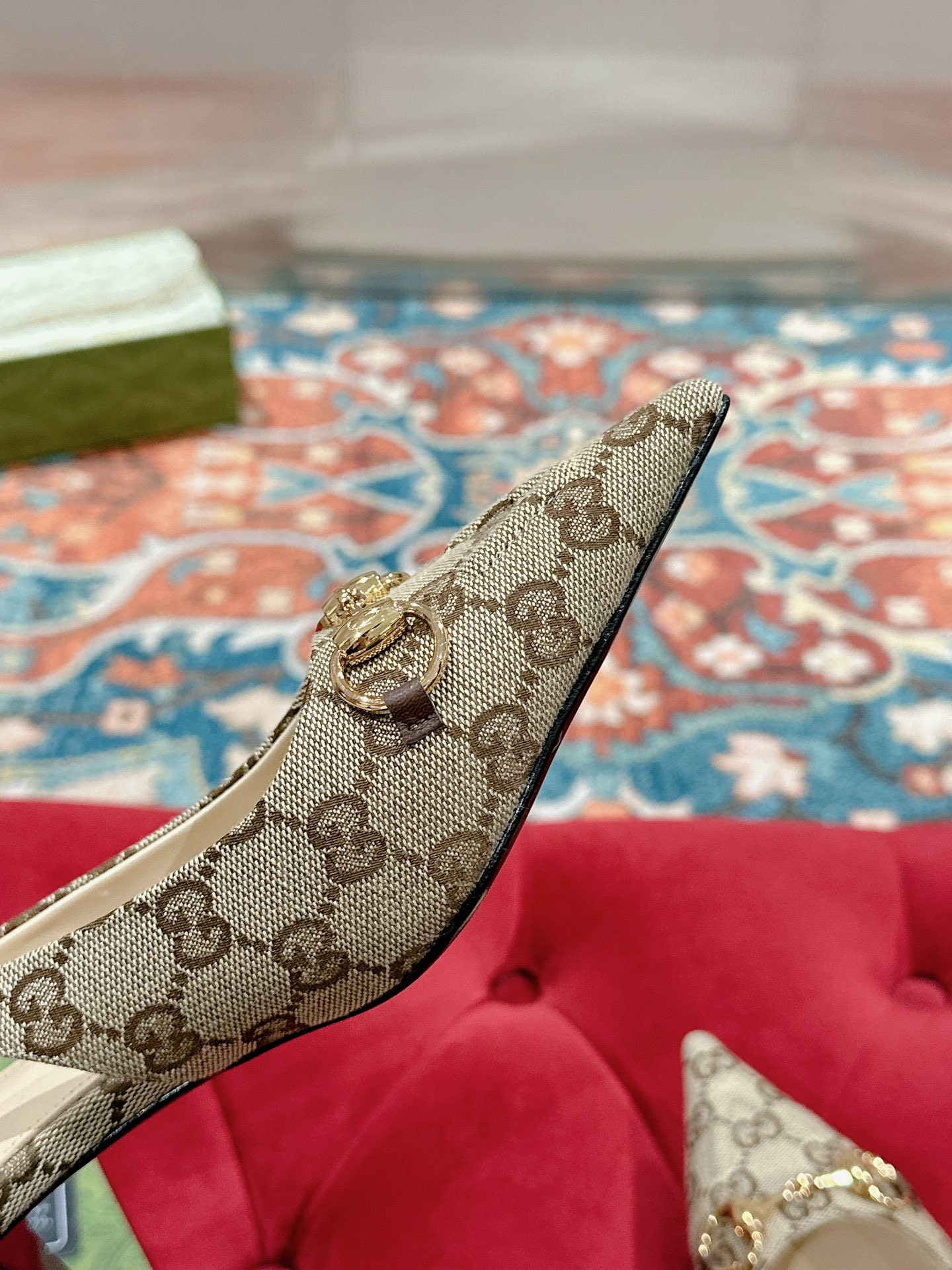 UA GUCCI HORSEBIT SLINGBACK PUMP LOW HEEL