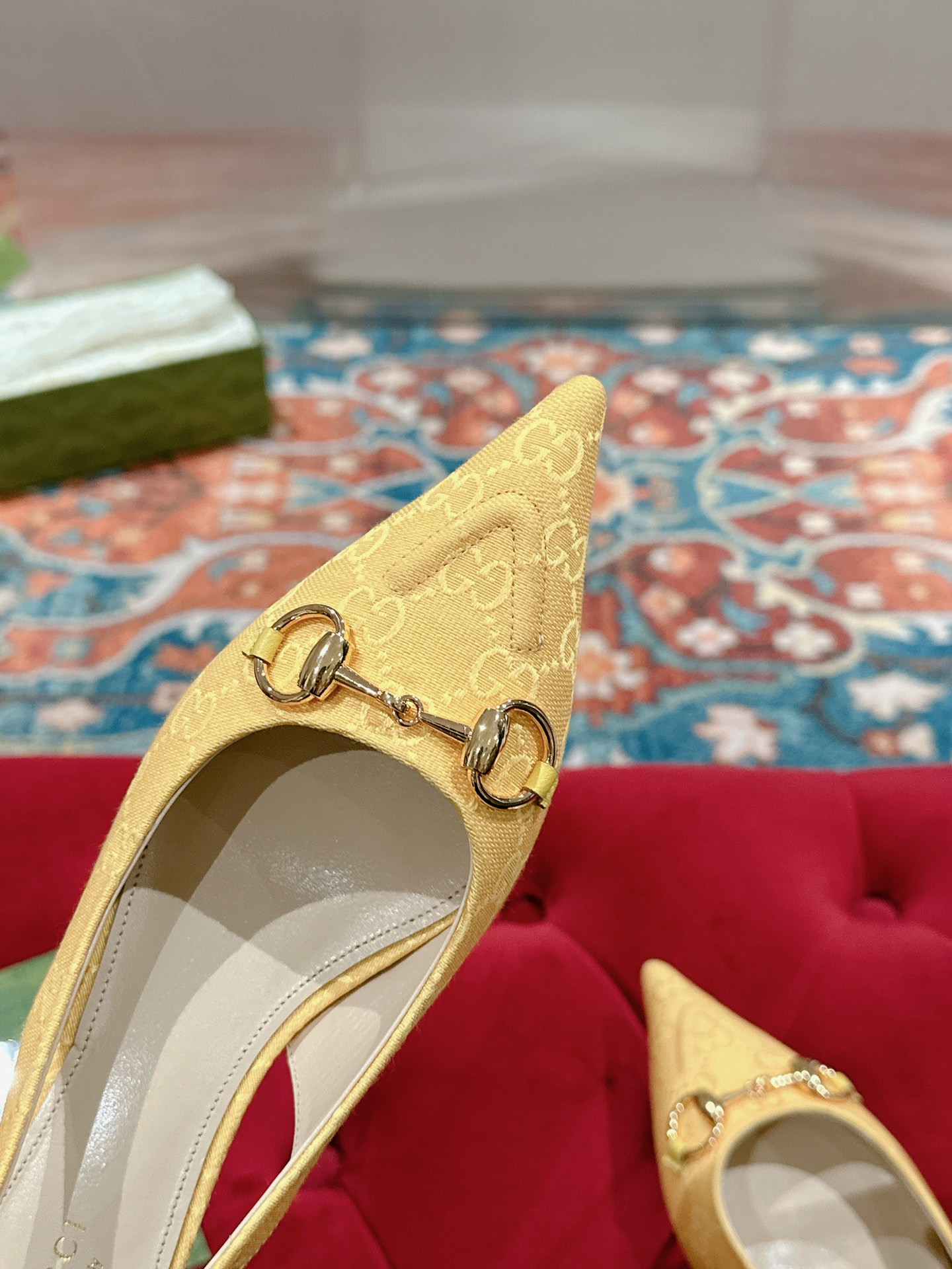 UA GUCCI HORSEBIT SLINGBACK PUMP LOW HEEL