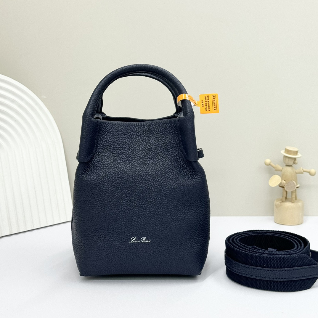 Loro Piana Micro Bale bag Grained Calfskin 16x13x13cm