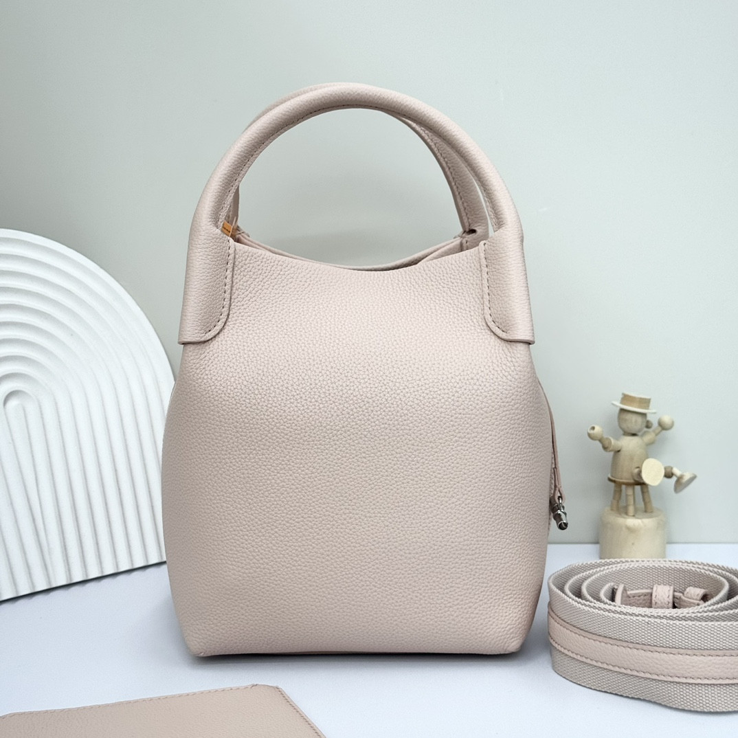 Loro Piana Small Bale Bag Grained Calfskin 17 x 17 x 21 cm