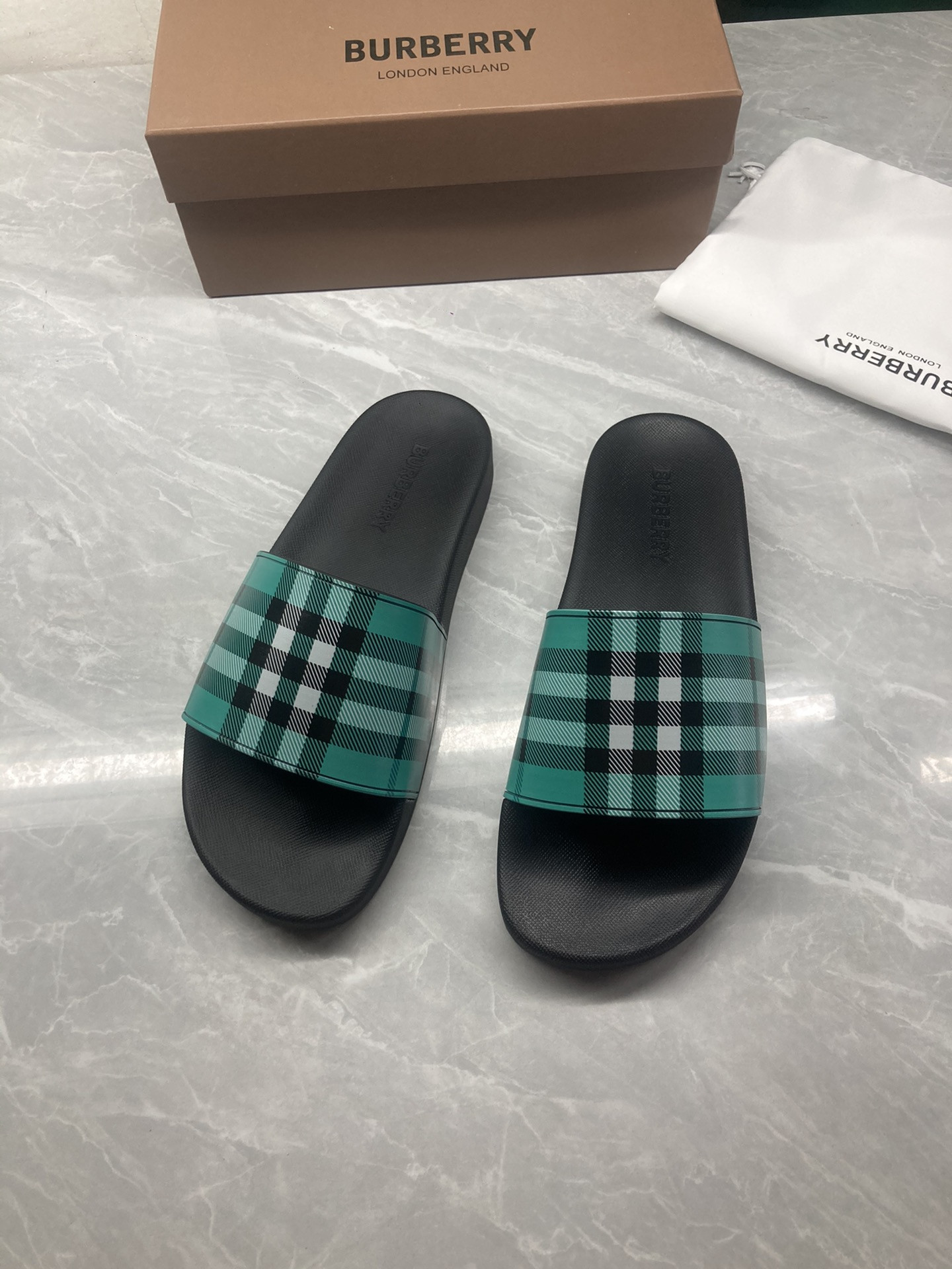 Burberry Check Slides