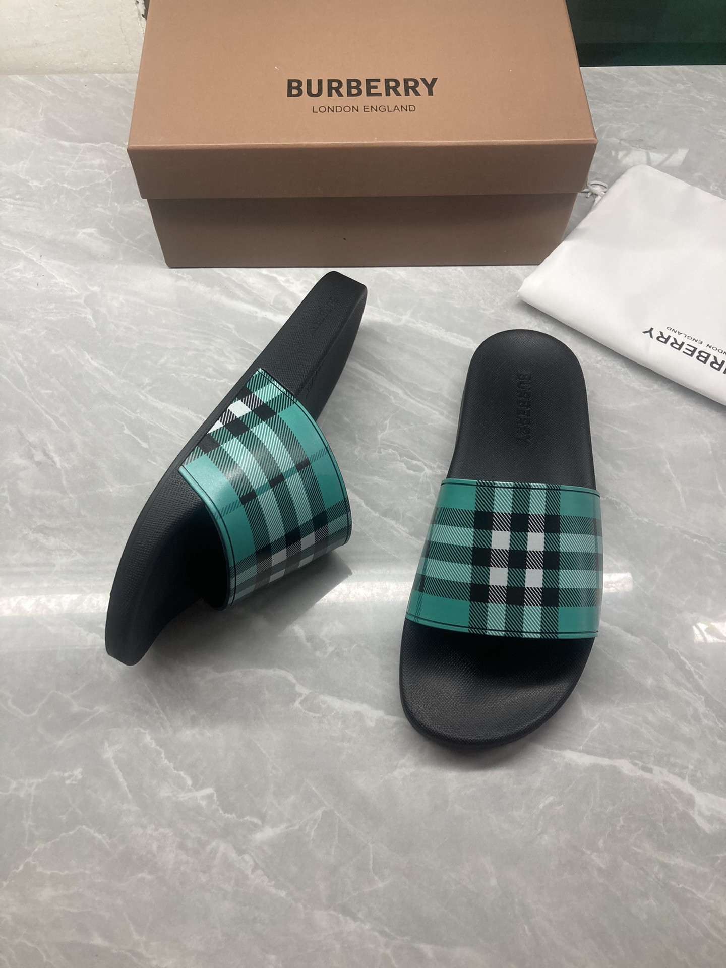 Burberry Check Slides