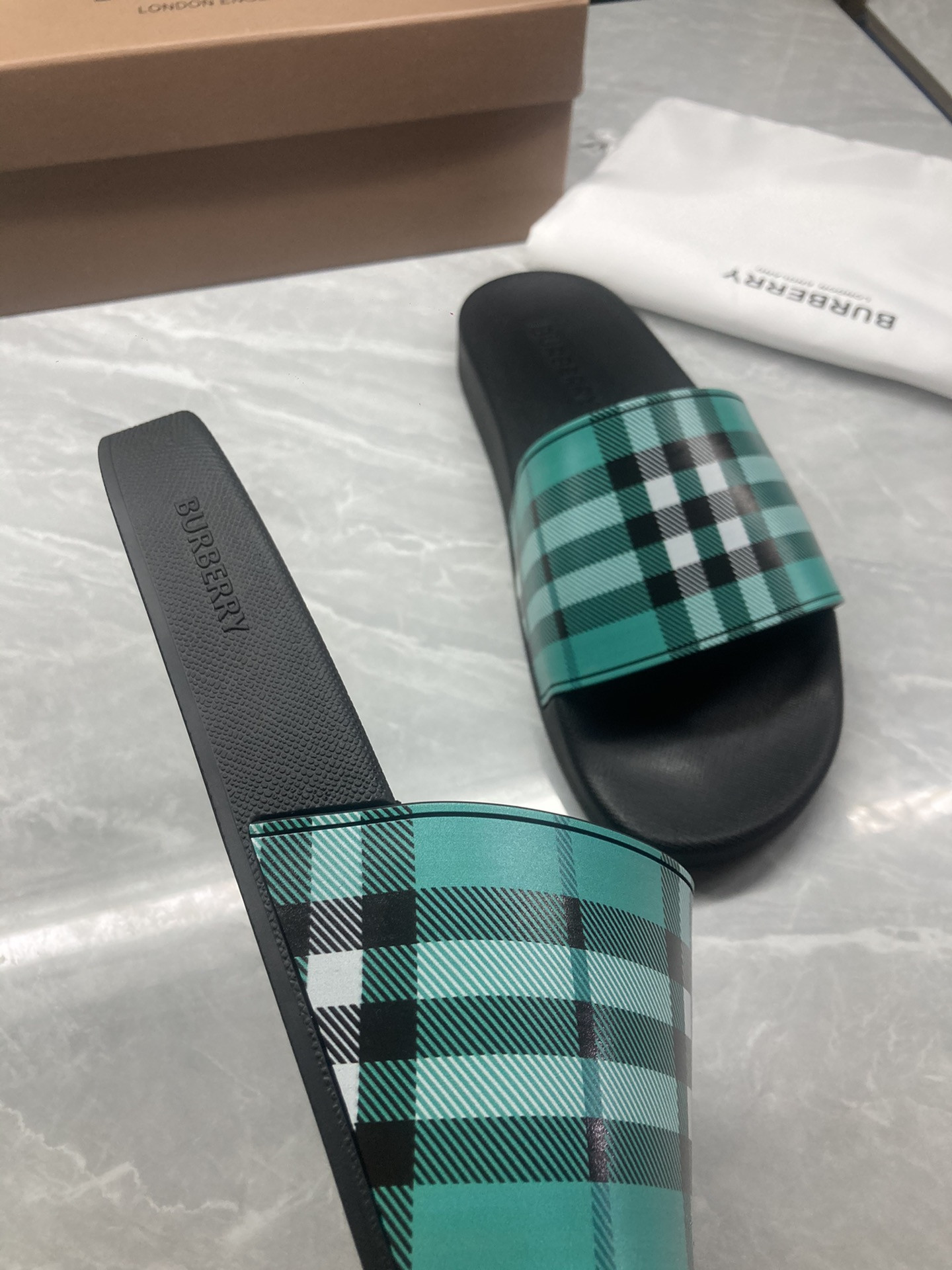 Burberry Check Slides