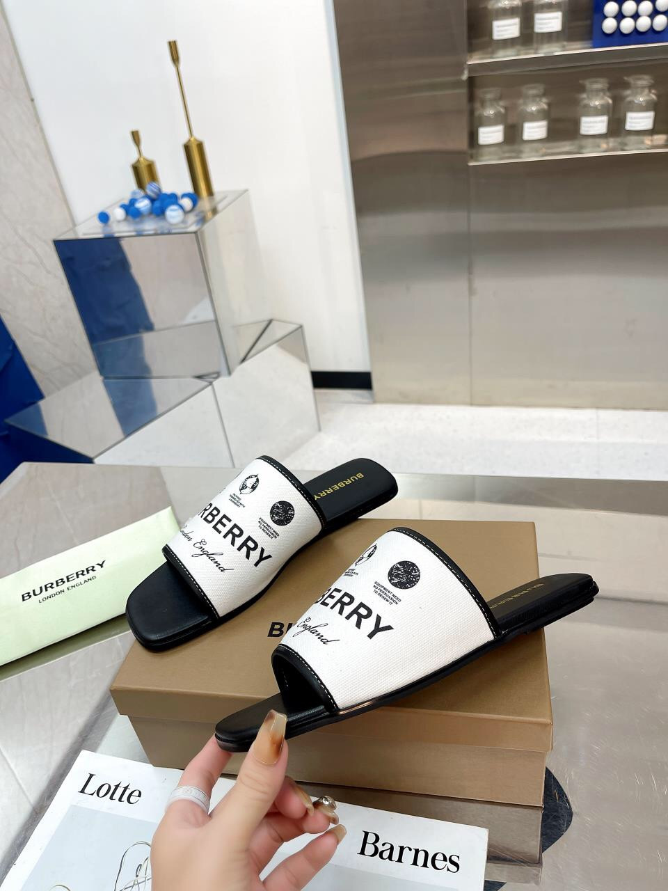 UA Burberry Slides