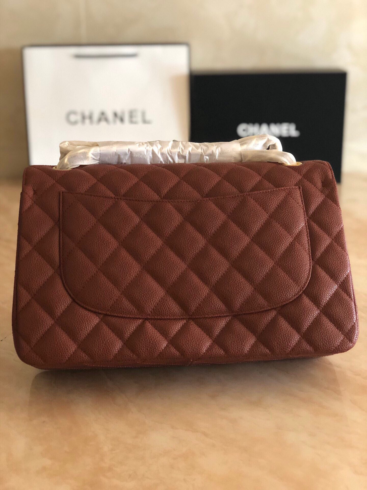 Chanel Classic Flap Jumbo 30cm CF Gold Hardware 7.6 × 11.7 × 3.9 in